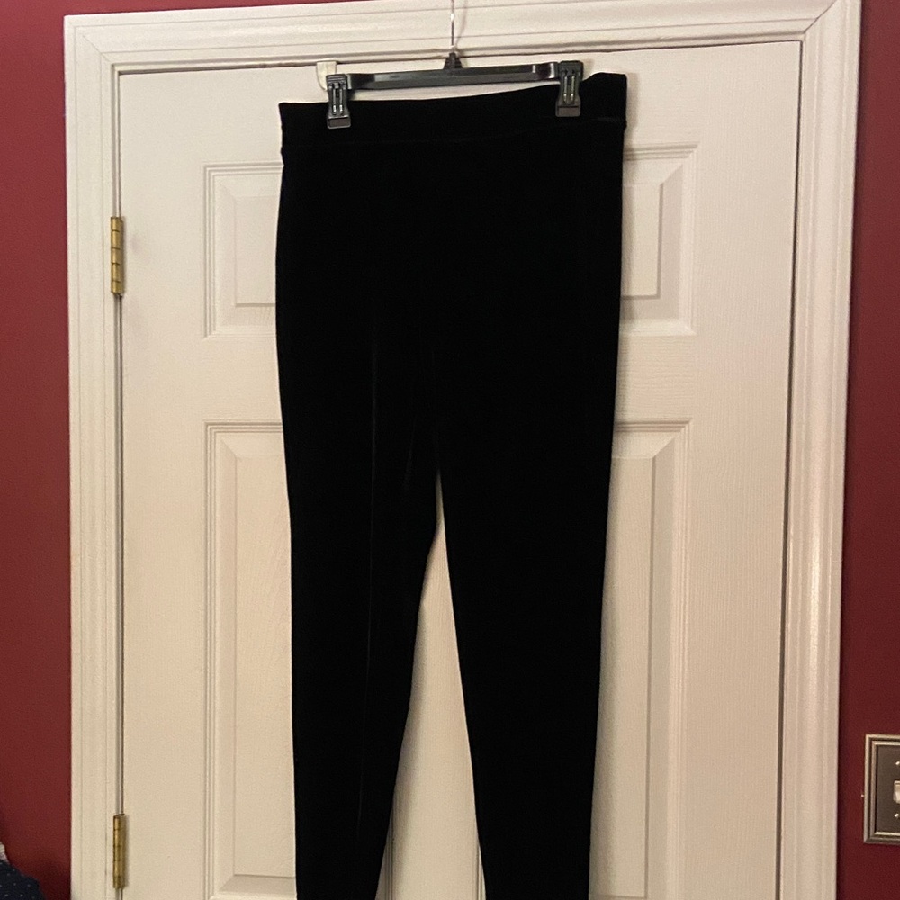 Soma Classic Black Velour Leggings Size XL
